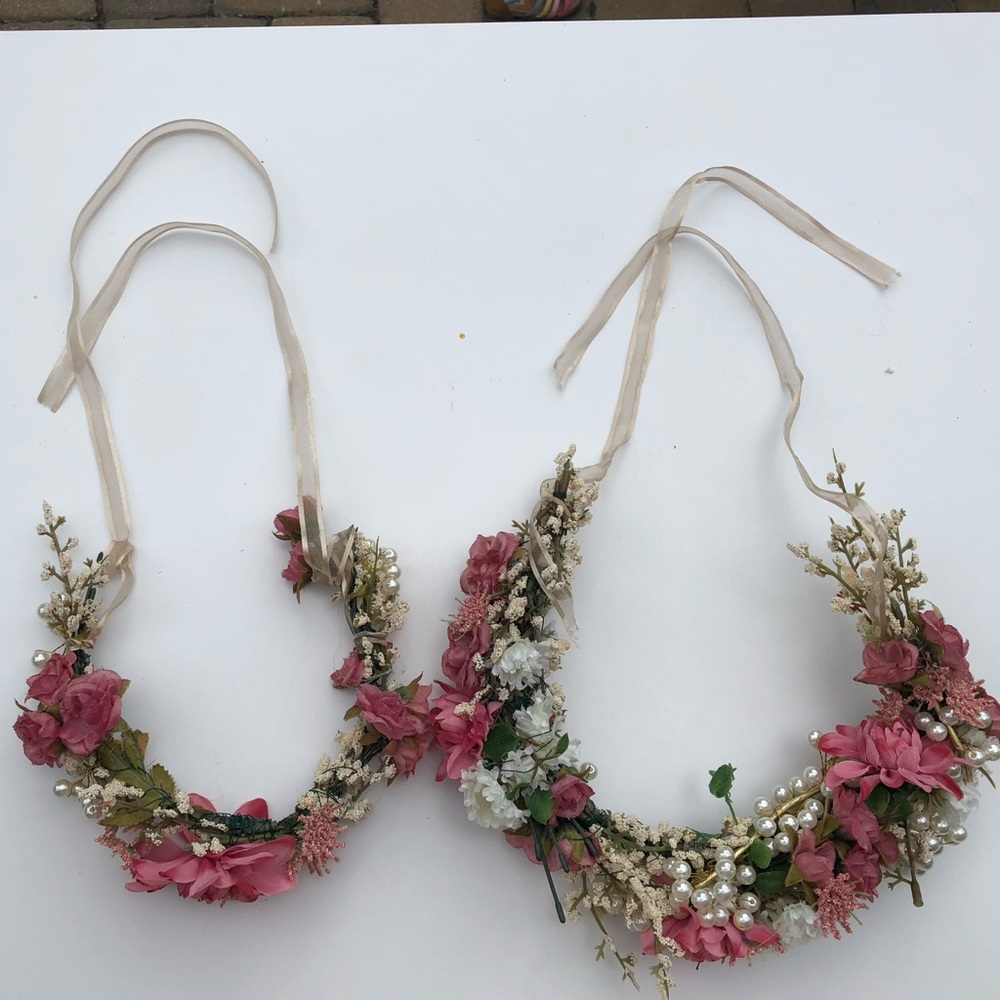 HANDMADE beautiful flower girl crowns !